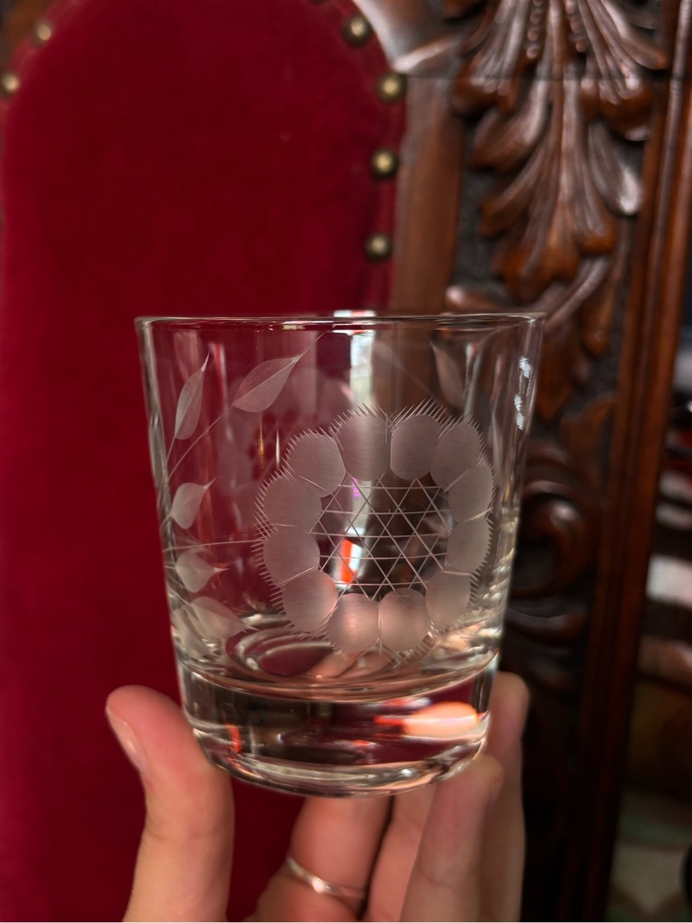 Vintage Corn Flower Set Glass
